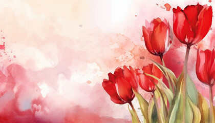 floral watercolor background red maroon flower	