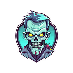 Zombie face. Vector illustration design