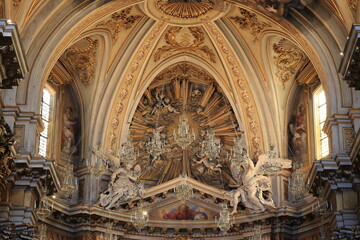 Santi XII Apostoli Basilica Interior Close Up in Rome, Italy