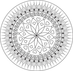 Mandila art editable design stock illustration