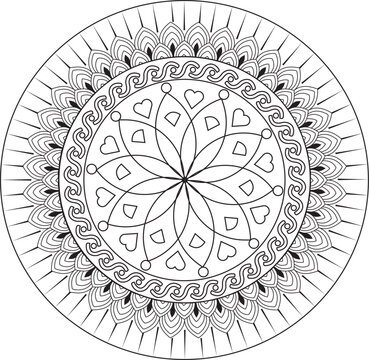 Mandila art editable design stock illustration