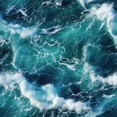 Foto op Canvas Seamless seawater texture with foam © cherezoff