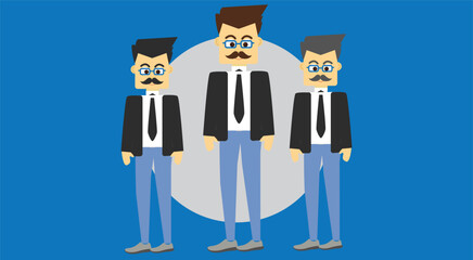 Agent icon. Cartoon of agent vector icon for web design isolated on blue background
