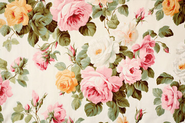 Pattern seamless retro wallpaper flower blossom pink vintage design decorative