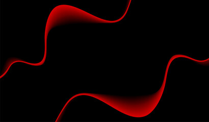 Isolated red smooth wave patterns with gradient.