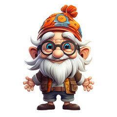 Obraz premium Cute Gnome Thanksgiving Clipart Illustration