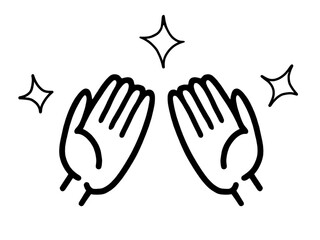 キレイになった手のイラスト