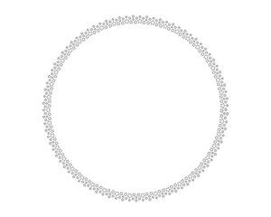 Start decoration frame in vector. Stars abstract round border.