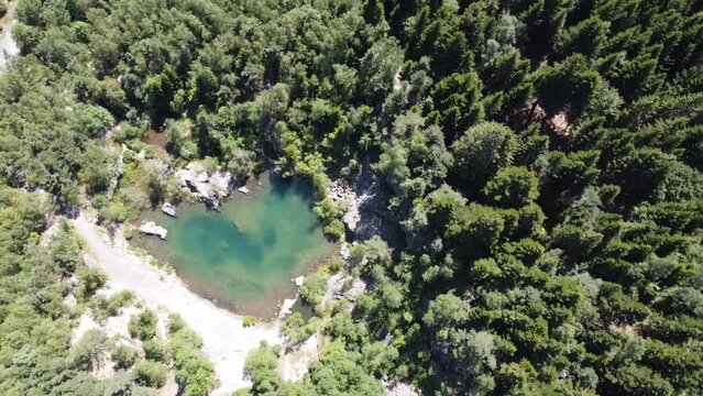Le Lac Bleu, Champclause, Haute-Loire, Auvergne Rh&ocirc;ne Alpes, Massif Central, France, Europe