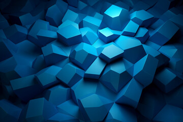 Abstract blue background with cubes