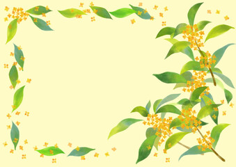キンモクセイのイラスト素材