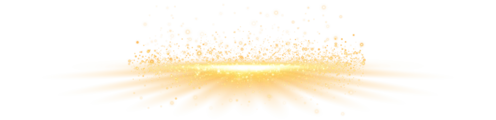 Poster Golden glitter and bokeh on transparent backdrop. Luxury particles with stardust. Glow light effect. Magic Christmas composition. Special shine for poster or advertising. PNG. © Orange Sky