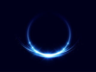 
Glowing blue spiral. Circle abstract lines effect. Rotating shiny rings. Glowing circular lines. Glowing ring trail. Vector.