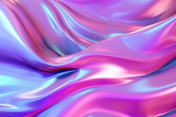 Neon iridescent backdrop with holographic abstract soft pastels. Aesthetic hologram foil with trendy vaporwave inspired gradient. Generative AI
