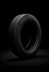  An iconic tire rendered in minimalist pop art style, capturing the essence of automotive culture and road safety.