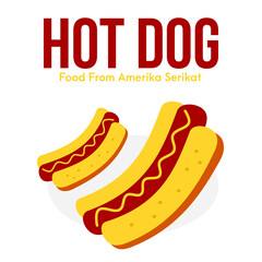 hotdog food poster with copy space for restaurant promotion