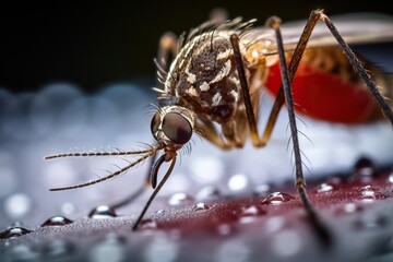 Macro shot of mosquito.