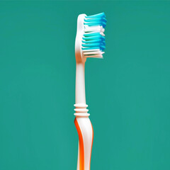 toothbrush with green backround