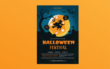 This “Halloween Festival Flyer” is perfect for the promotion of Halloween and Scary Events or Whatever You Want!