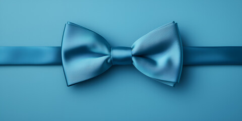 blue bow on a blue background