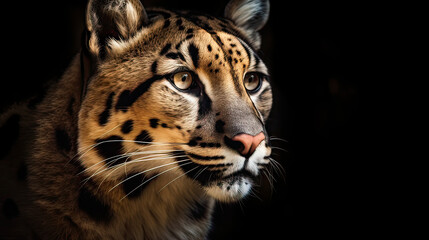 Fototapeta premium Endangered Species, endangered animals by photographing rare or threatened species, emphasizing the need for conservation. AI generative