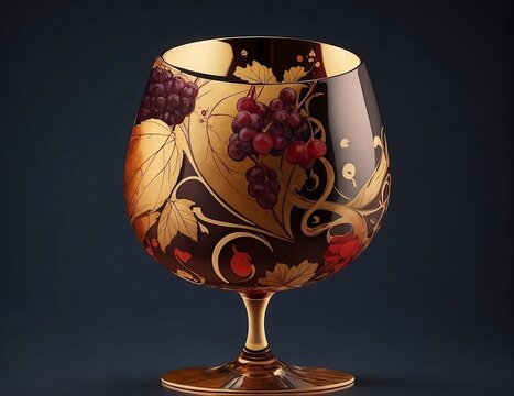 glass of wine garapic art