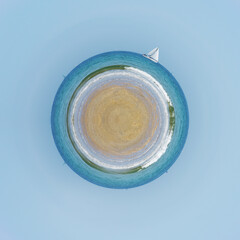 Mini monde - little planet - Plage et voilier