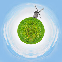 Mini monde - little planet - Moulin à vent