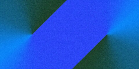 Blue and Green Noise Gradient Background with Geometric Shape. Retro Background with Rough Noise Grain Texture for Banner, Poster, Wallpaper or Design Element