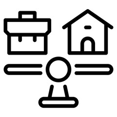 Work Life Balance icon illustration