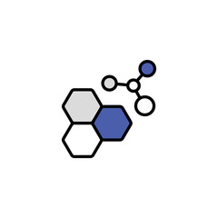 Fototapeta premium Molecule icon design with white background stock illustration