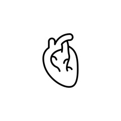 Human Heart icon design with white background stock illustration