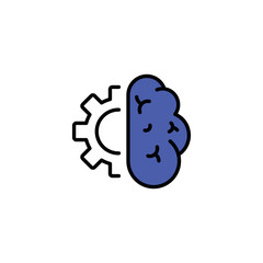 Neuroscience icon design with white background stock illustration