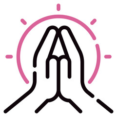 Mindful Meditation icon illustration