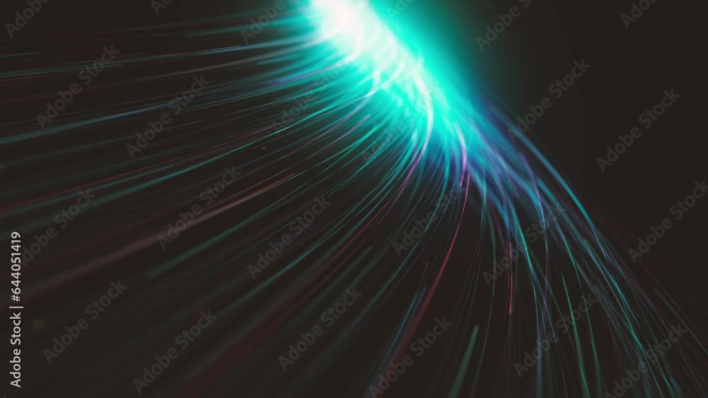 Poster abstract glowing 3d light strokes background/ 4k animation of an abstract wallpaper background of gl