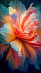Abstract Floral Art in Vibrant Hues,abstract background with flowers