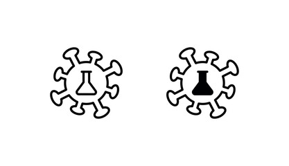 Virus icon design with white background stock illustration