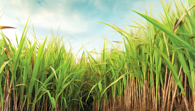 Sugarcane Field in Warm, Tropical Setting