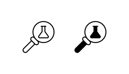 Chemical Analysis icon design with white background stock illustration