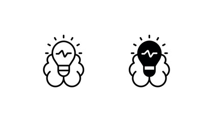 Brainstorming icon design with white background stock illustration