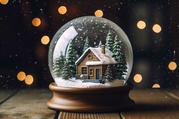 Christmas tree with snow globe