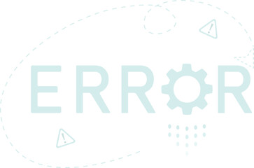 Error 404 exclamation mark airplane waiting line website gear vector illustration