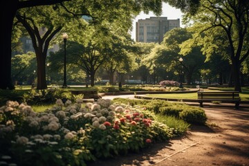 Obraz premium City Park - Urban Oasis - AI Generated