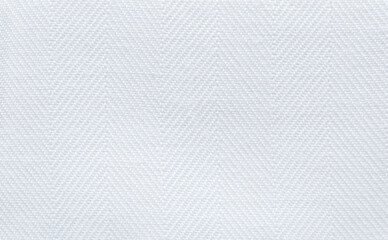 White cotton chevron ornamental fabric texture as background