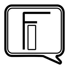 letter f icon