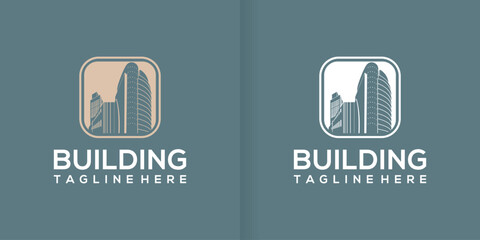 Collection of high rise building logos in dubai, luxury and modern buildings