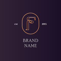 F Vintage letter logo