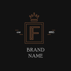 F Vintage letter logo