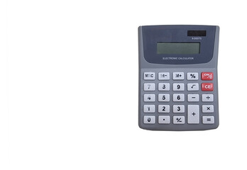 calculator electronic computer pocket on empty background buttons