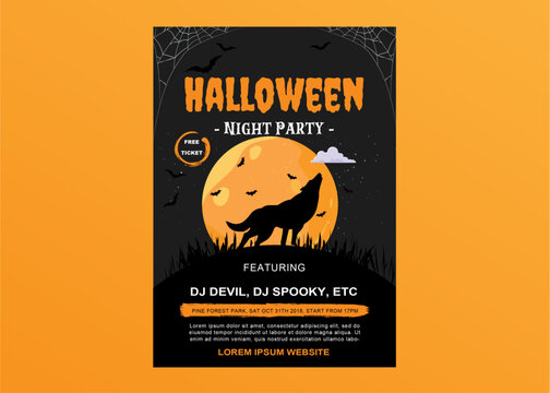 &ldquo;Halloween Festival Flyer Wolf &rdquo; is perfect for the promotion of Halloween and Scary Events or Whatever You Want!